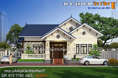 Mẫu nhà cấp 4 mái thái diện tích 160m2 thiết kế 3 phòng ngủ