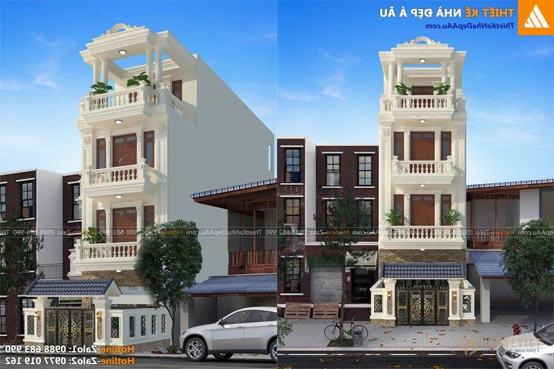 Bản vẽ phối cảnh nhà phố đẹp