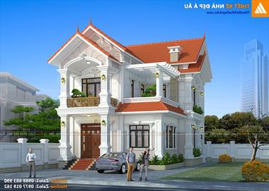 Bản vẽ kiến ​​trúc biệt thự 4 phòng ngủ tại Cẩm Giàng