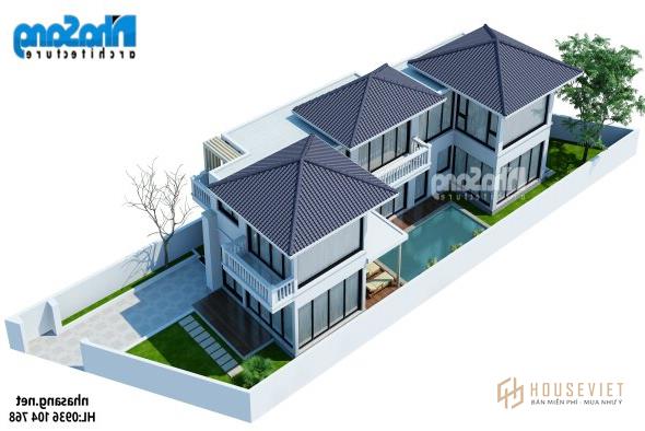 Các mẫu nhà 2 tầng hiện đại mái thái đẹp đầy đủ nội thất giá rẻ