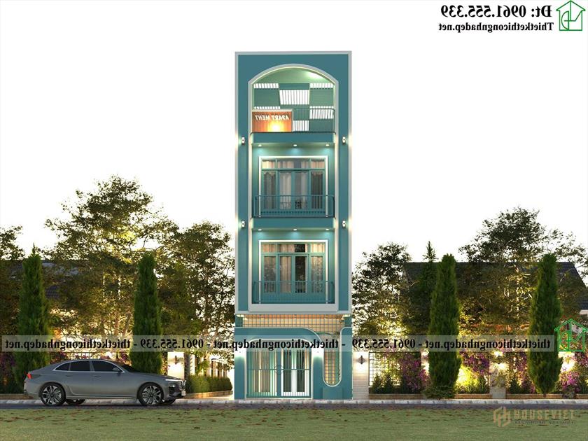 Mẫu thiết kế nhà ống 4 tầng đẹp sang trọng hiện đại tại Hà Nội NDNP4T18
