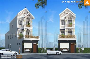 Mẫu nhà phố 3 tầng 5x20m thiết kế thi công đẹp tại Tam Điệp