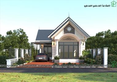 Bản vẽ nhà 1 tầng 8x20m ở Thanh Hóa nhẹ nhàng NDBT1T143