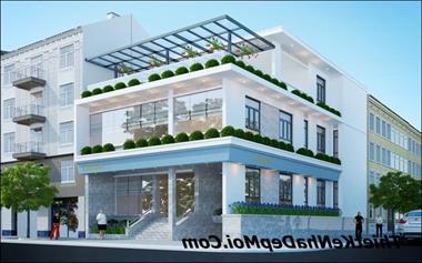 Mẫu thiết kế nhà hàng đẹp 3 tầng hiện đại có tầng hầm để xe