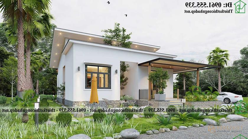 Mặt tiền nhà cấp 4 có sân vườn đẹp NDNC4187