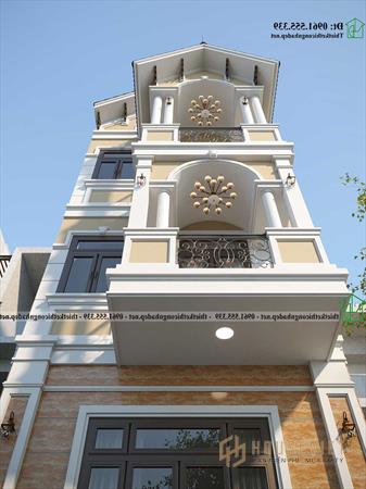 Mẫu thiết kế nhà phố 3 tầng tân cổ điển đẹp NDNP3T71