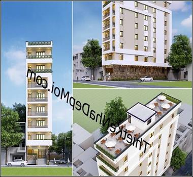 Bản vẽ thiết kế khách sạn mini 8 tầng hiện đại anh Kỳ