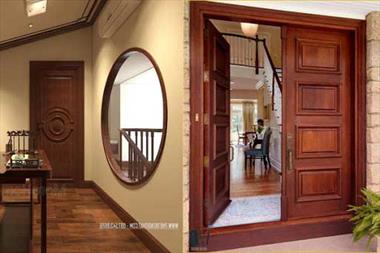 Mẫu cửa gỗ tự nhiên 2 cánh đẹp được ưa chuộng nhất hiện nay
