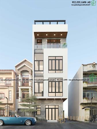 Mặt tiền nhà phố 4 tầng đẹp NDNP4T19