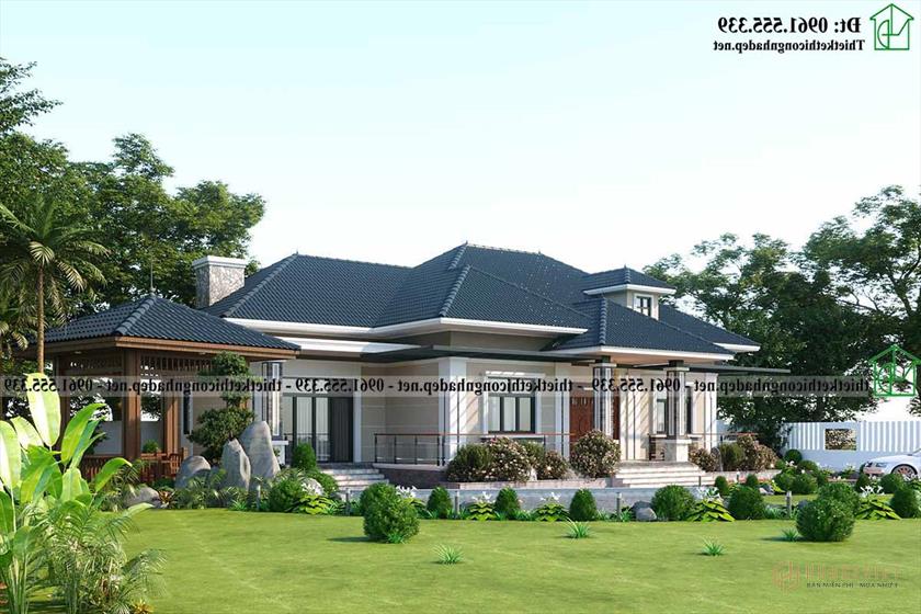 Biệt Thự Sân Vườn 1 Tầng Mái Nhật 20x10m Tại Hải Phòng Ndbt1t134