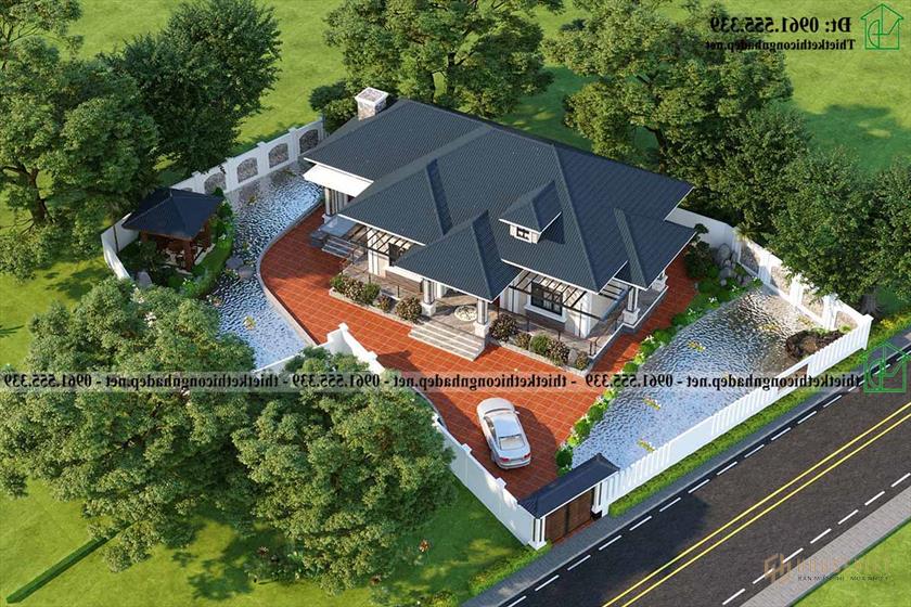 Biệt Thự Sân Vườn 1 Tầng Mái Nhật 20x10m Tại Hải Phòng Ndbt1t134