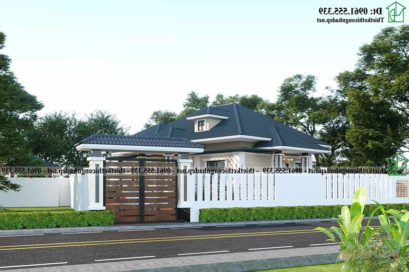 Biệt Thự Sân Vườn 1 Tầng Mái Nhật 20x10m Tại Hải Phòng Ndbt1t134