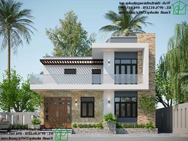 Mẫu nhà phố 2 tầng 8x10m đẹp tại Hải Dương NDNP2T13