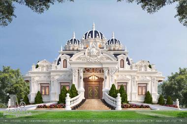 Mẫu biệt thự cổ điển phong cách Pháp 1 tầng (CĐT: Anh Đại - Lâm Đồng) BT13566