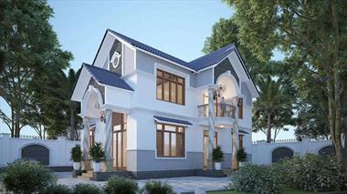 Mẫu nhà mái thái 2 tầng 3 phòng ngủ - Anh An