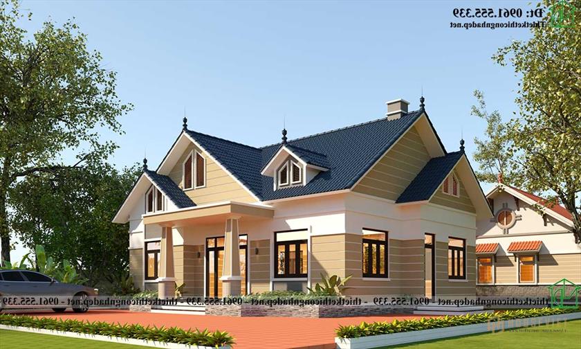 Mẫu thiết kế nhà cấp 4 hiện đại 11x14m NDNC4131