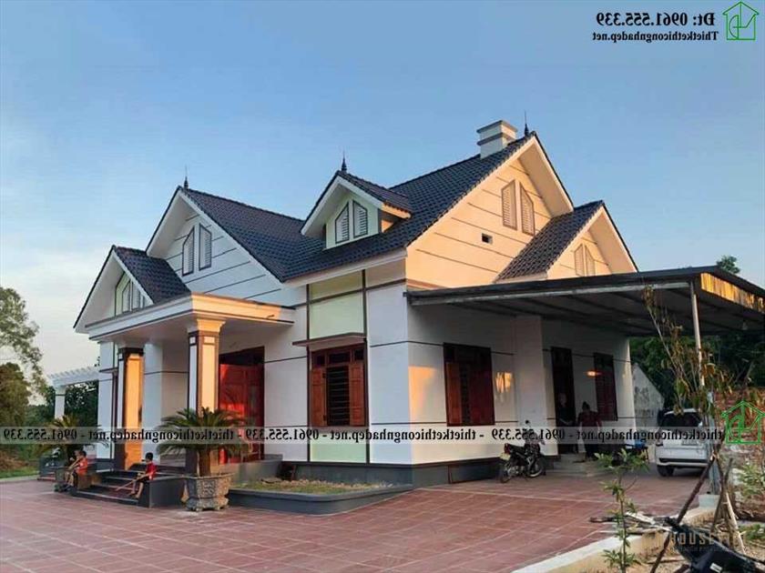 Hình ảnh thực tế mẫu thiết kế nhà cấp 4 hiện đại 11x14m NDNC4131