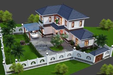 Top 22+ Mẫu nhà vườn nông thôn có phòng thờ tại tầng 1 chi phí rẻ