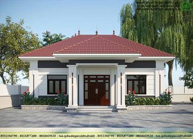 Mẫu thiết kế nhà cấp 4 130m2 mái tôn ở Nam Định NDNC4132