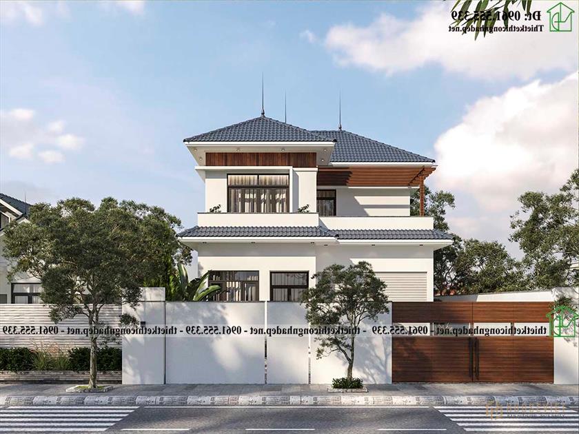 Nhà mái thái 2 tầng 4 phòng ngủ 10x16m ở Bắc Kạn Ndbt2t142