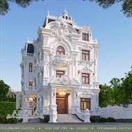 Mẫu thiết kế biệt thự 3 tầng tân cổ điển kiểu Pháp đẹp và nguy nga (TGĐ: Anh Sơn - Nghệ An) BT32662