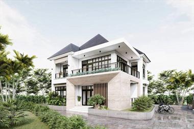 Mẫu biệt thự 1 trệt 1 lầu đẹp - Anh Trọng, Lâm Đồng, Mã số BT132