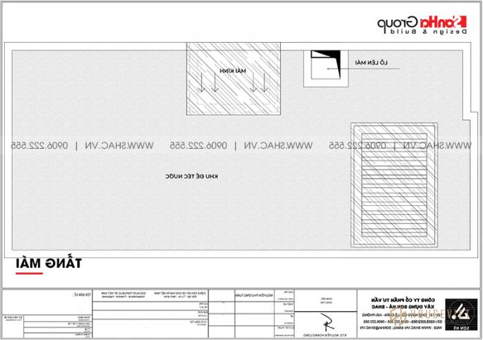 Mẫu thiết kế nhà phố hiện đại mái bằng 3 tầng 5x11,95m tại Hải Phòng - SH NOD 0216 27 Mặt bằng công năng bố trí công năng của mẫu nhà ống 2 mặt tiền 5x11,94m tại Hải Phòng