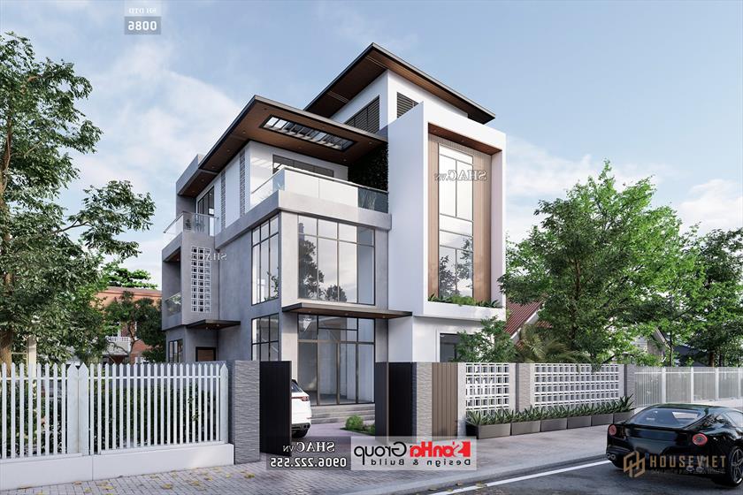 Nhà phố 3 tầng 300m2 phong cách hiện đại - SH BTD 0086 4 Biệt thự hiện đại 3 tầng rộng 300m2
