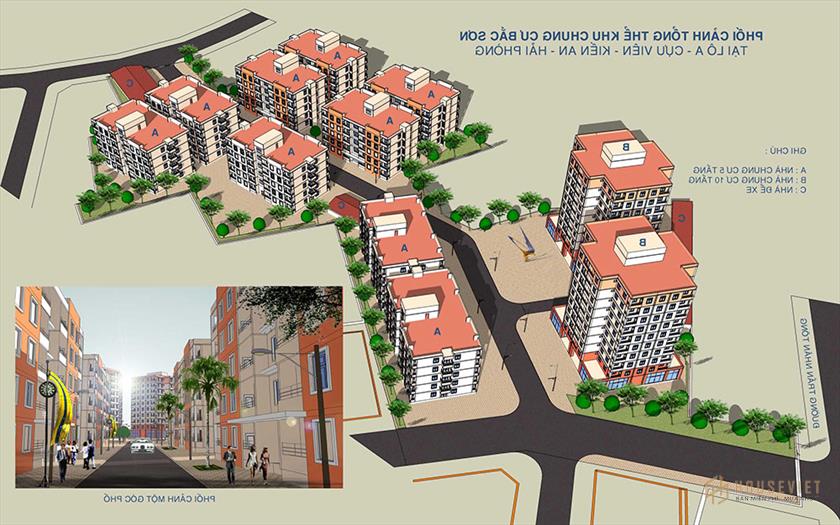 Nhà phố 3 tầng 300m2 phong cách hiện đại - SH BTD 0086 8 Khu đô thị cựu chiến binh hải phòng