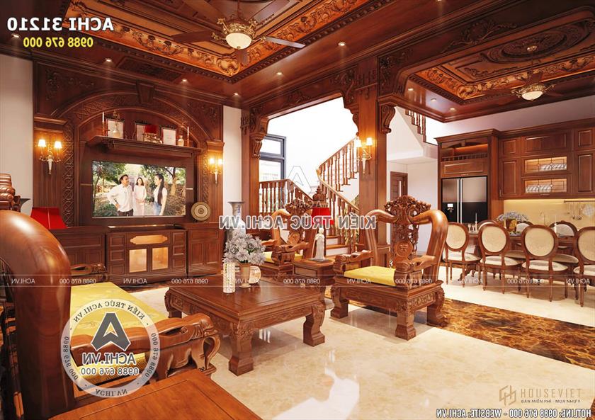 Nội thất mẫu nhà tân cổ điển 3 tầng Nội thất mẫu nhà tân cổ điển 3 tầng