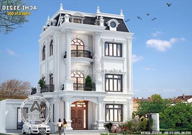 Mẫu thiết kế biệt thự 3 tầng tân cổ điển đẹp - ACHI 31210