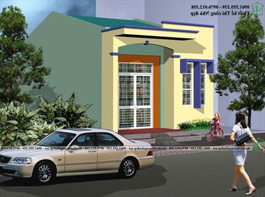 Mẫu nhà cấp 4 mái tôn 4,5x18m khung sắt đơn giản NCNC4182