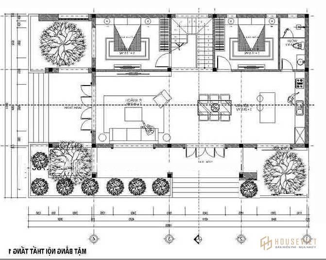 Mẫu nhà 2 tầng 8x16m