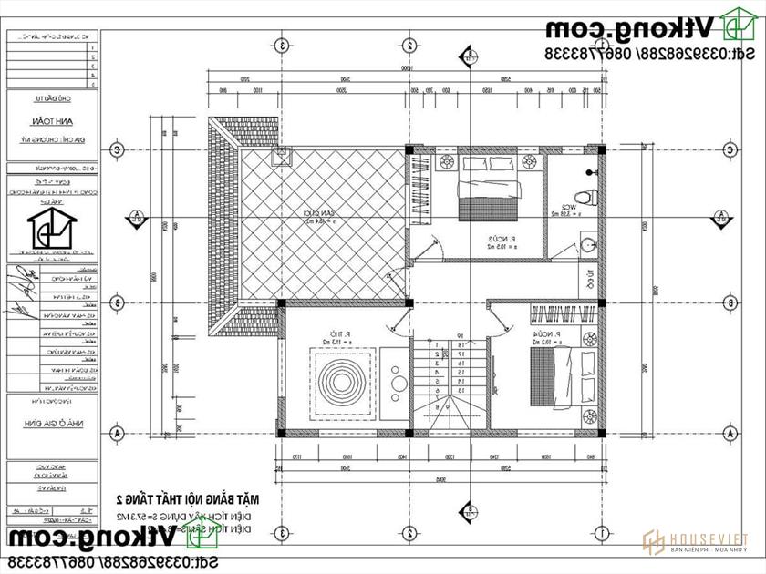     Bản vẽ mặt bằng công năng mẫu nhà cấp 4 mái bằng 400 triệu