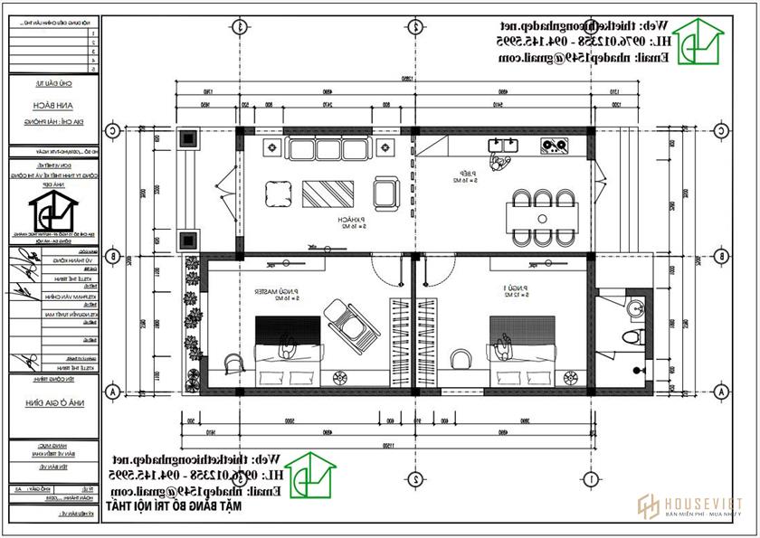 Mặt bằng nội thất nhà 03