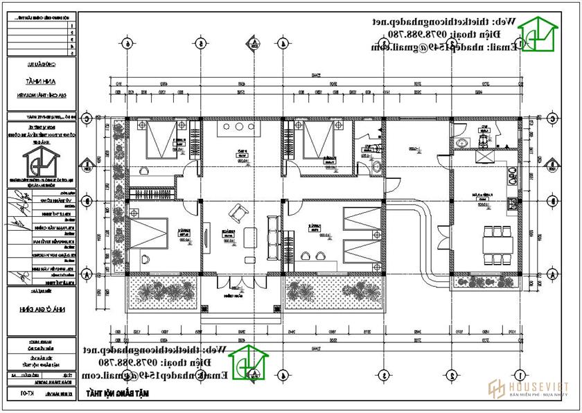 Mặt bằng nội thất nhà 04