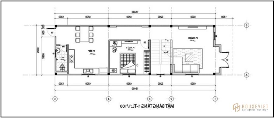 Mẫu nhà ống 2 tầng 4x18m