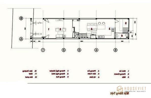 Mẫu nhà ống 2 tầng 4x18m