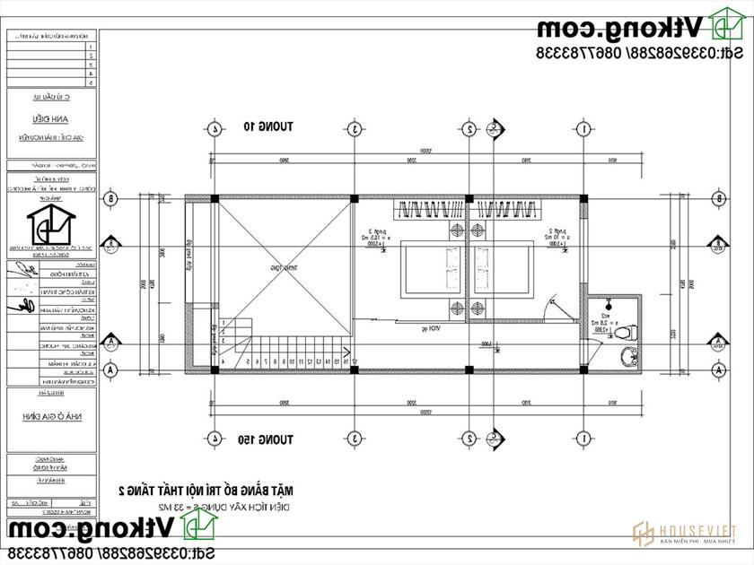 Bản vẽ mặt bằng tầng lửng Mẫu nhà cấp 4 5x13m hiện đại và khoa học