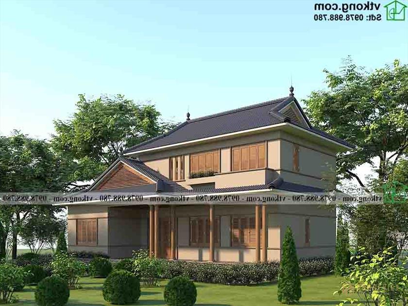 Mẫu biệt thự 2 tầng kiểu Nhật 16x10m gây bão ở Long An Bt2t77