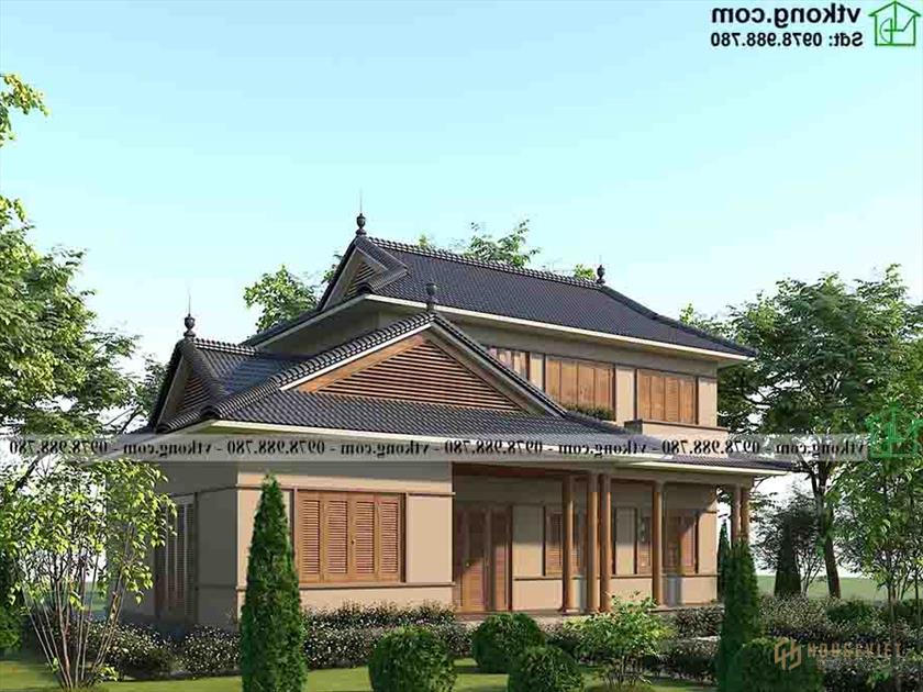 Mẫu biệt thự 2 tầng kiểu Nhật 16x10m gây bão ở Long An Bt2t77