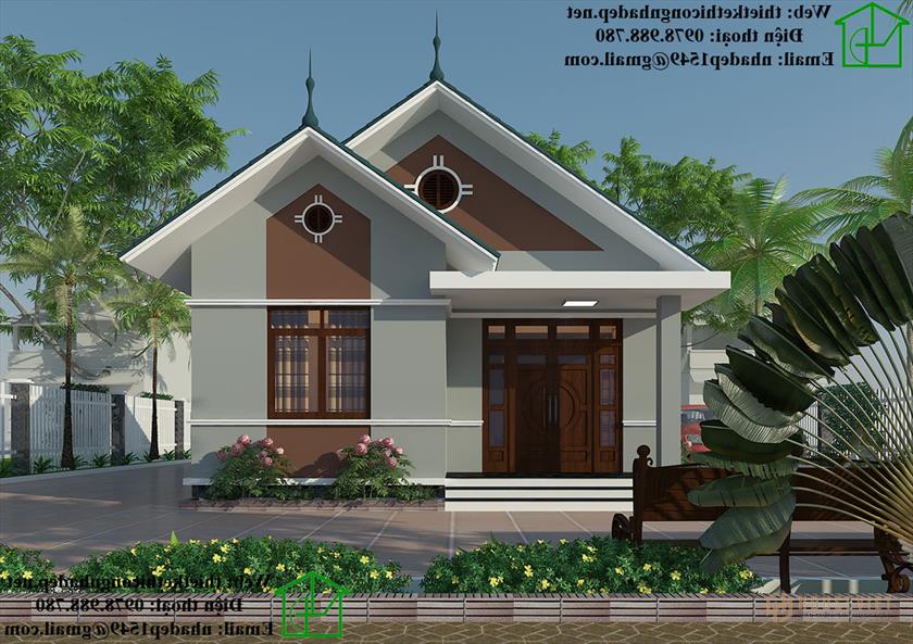 Biệt thự nhà vườn 1 tầng kiểu thái NDBT1T30