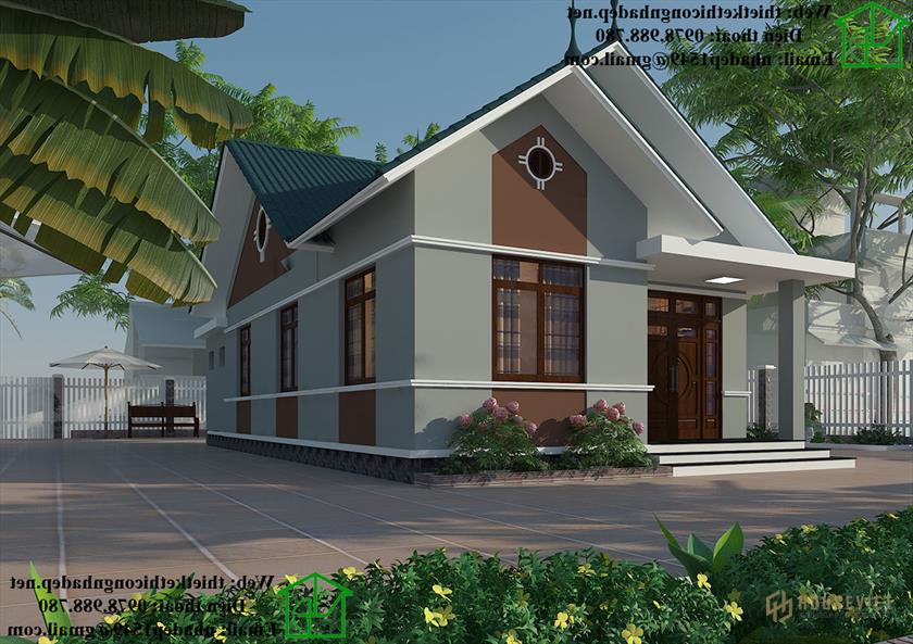 Phối cảnh góc nghiêng giúp bạn nhìn được chi tiết hơn về căn nhà