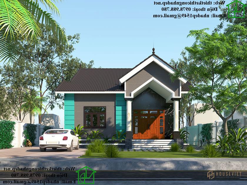 Biệt thự vườn 1 tầng đẹp tại Thủy Nguyên NDBT1T50