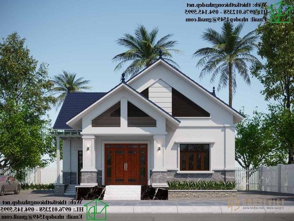 Mẫu biệt thự vườn 1 tầng 12x13m hiện đại tại Vĩnh Phúc.