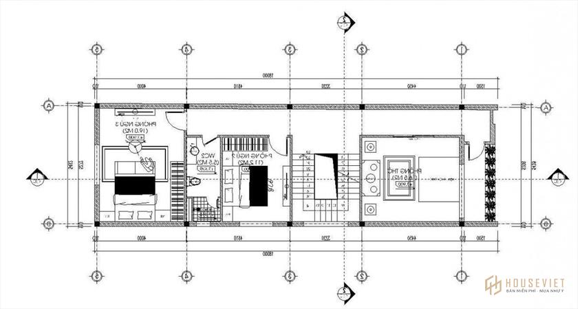 mẫu nhà ống 2 tầng 5x19m