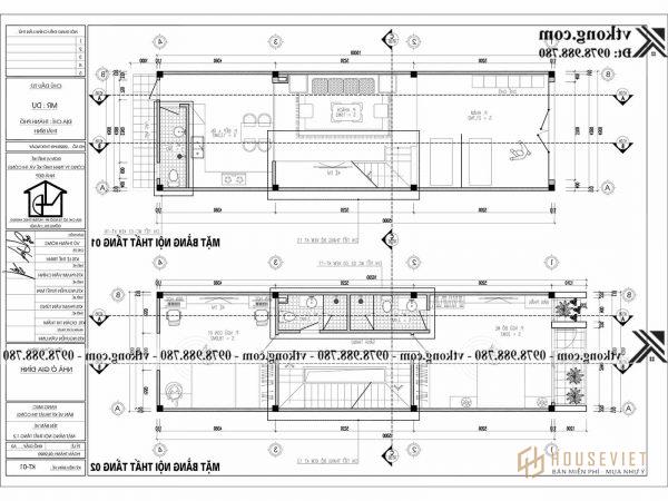 Mặt tiền nhà ống 3 tầng kết hợp kinh doanh.