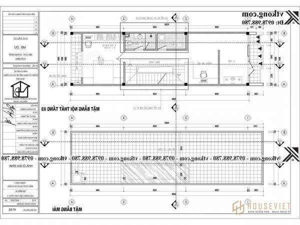 Mặt tiền nhà ống 3 tầng kết hợp kinh doanh.