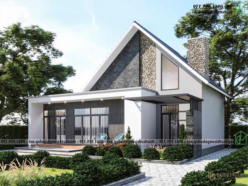 Mẫu Nhà Cấp 4 Phong Cách Châu Âu 12x8m Tại Hà Nội Ndnc4200