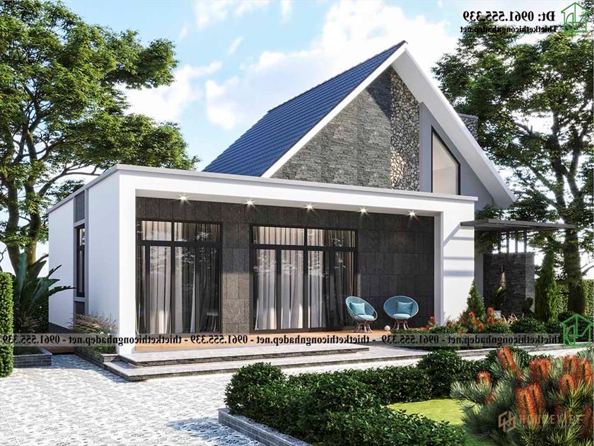 Mẫu Nhà Cấp 4 Phong Cách Châu Âu 12x8m Tại Hà Nội Ndnc4200